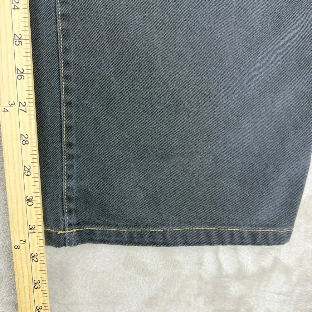 VTG Tommy Hilfiger Jeans Men Fit 34.5x31.5 Black Carpenter Wide-Leg Baggy Y2K